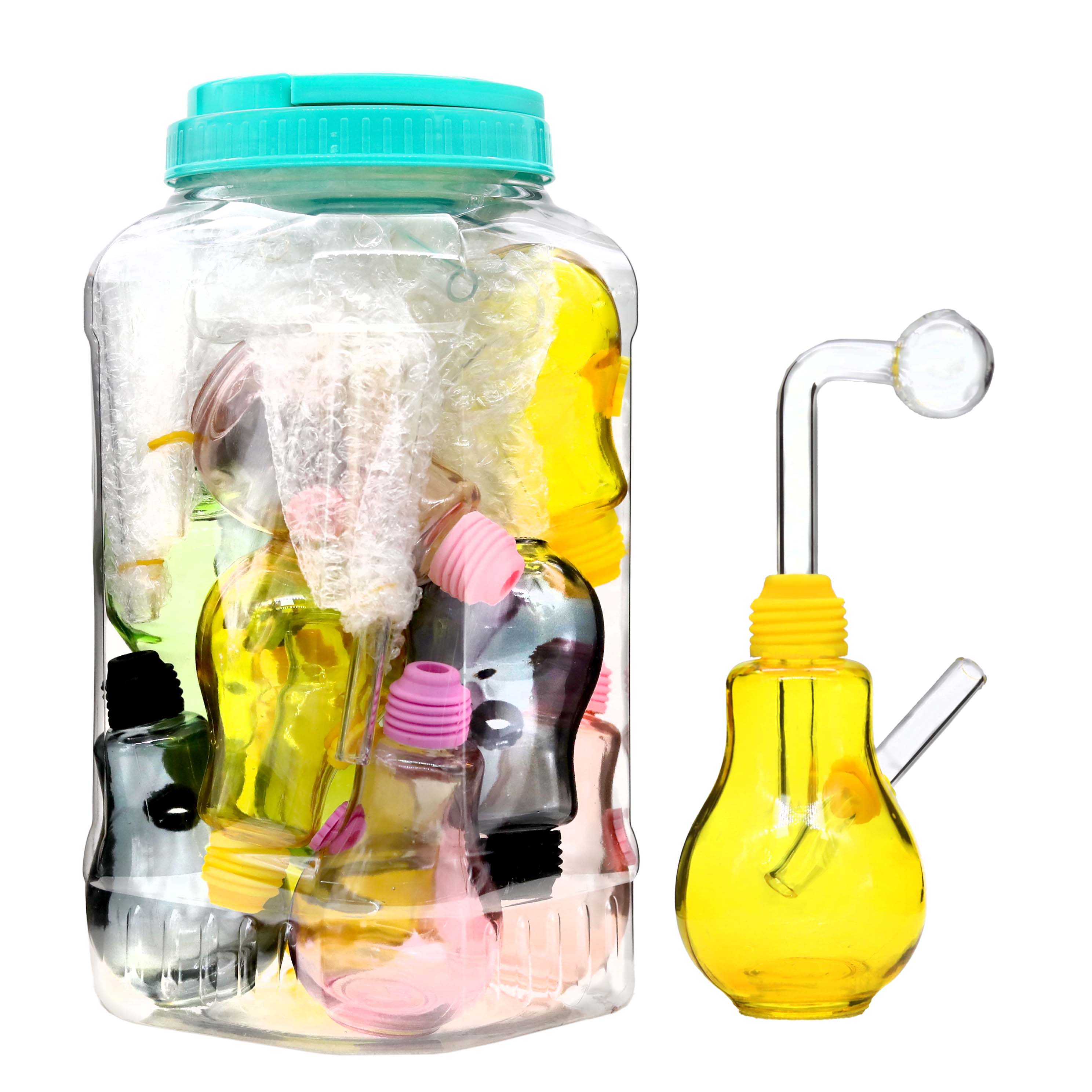 Full Color Light Bulb Fancy Sniffer OB Waterpipe (SN-0829) | 5 inch | 12 Count Display product image